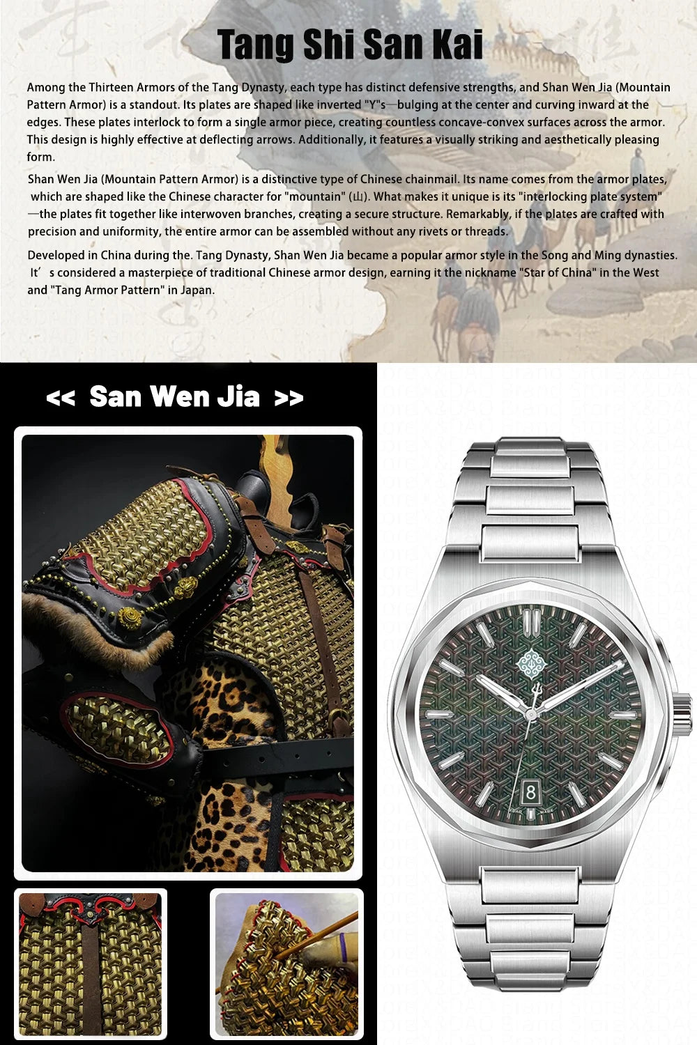 IX&DAO 2025 Neu 37mm Warrior Herren-Automatikuhr mit Miyota 9015 Uhrwerk, Saphirglas, Edelstahl, wasserdicht bis 10Bar, BGW