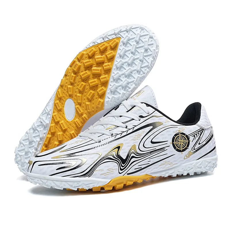 Chaussures de football pour hommes, chaussures de terrain professionnelles, crampons FG/TF pour entraînement sur gazon, chaussures de futsal, baskets de football antidérapantes, chaussures à crampons pour cheville, pointur