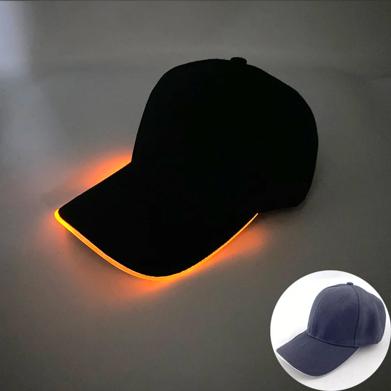 Modieuze lichtgevende baseballpet met LED-verlichting, hiphop-pet voor bar en club, fluorescerende hoed voor heren en dames, DJ-dansaccessoire en kostuumprop