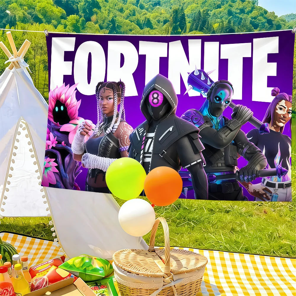 Adventure-Game F-FORTNITE-Flagge, geeignet für Party, Club, Outdoor, Innenbereich, Wandkunst-Dekoration, Banner, Geschenk