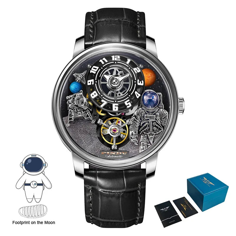 2025 PINDU Design Men Wristwatches Top Brand Luxury Robot Astronaut Space Series Watch Men Sapphire Luminous Waterproof Watches