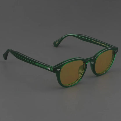 Polarized Sunglasses Men Women Johnny Depp Lemtosh Style Sun Glasses Retro Round Acetate Frame UV400 Lens Oculos