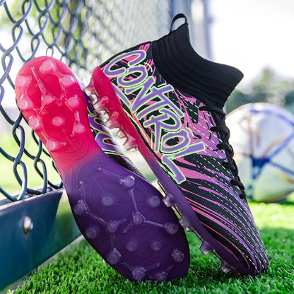 Nouveaux hommes bottes de Football crampons baskets haut de gamme chaussures de Football de haute qualité antidérapant Futsal herbe Match intérieur vente chaude FG/TF