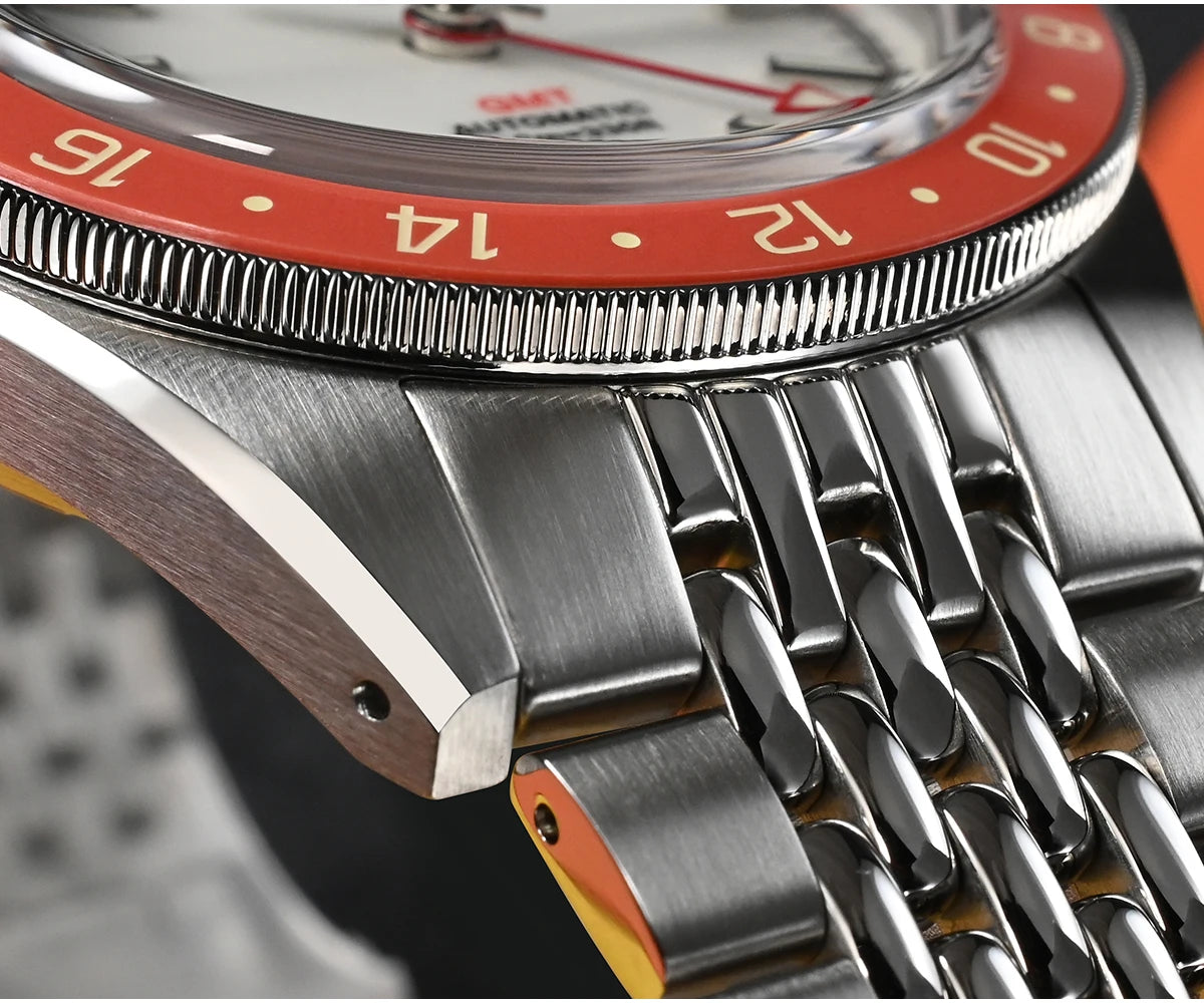 San Martin 39.5mm Limited Edition Full Lume Dial Automatic Men's Watch NH34 GMT 6H Date 10Bar Luxury Watch SN0116W