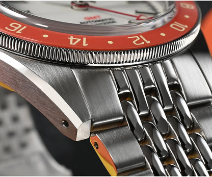 San Martin 39.5mm Limited Edition Full Lume Dial Automatic Men's Watch NH34 GMT 6H Date 10Bar Luxury Watch SN0116W