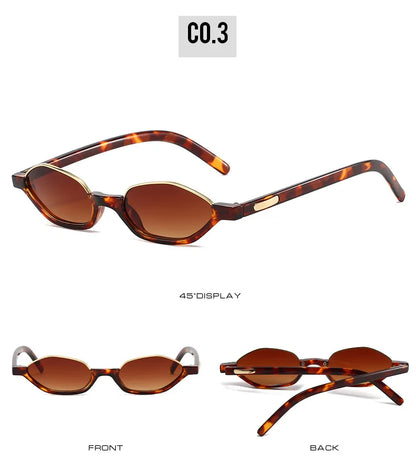 Half Frame Designer Small Sunglasses Women Cat Eye New Fashion Sun Shades UV400 Sun Glasses Brand