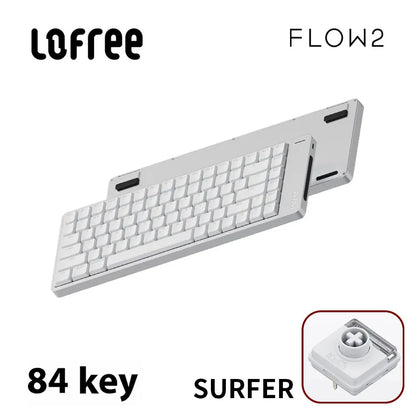 Tastiera meccanica Lofree FLOW2 Business Office, wireless Bluetooth e cablata, silenziosa con suono delicato, compatibile, mute, blocco in alluminio