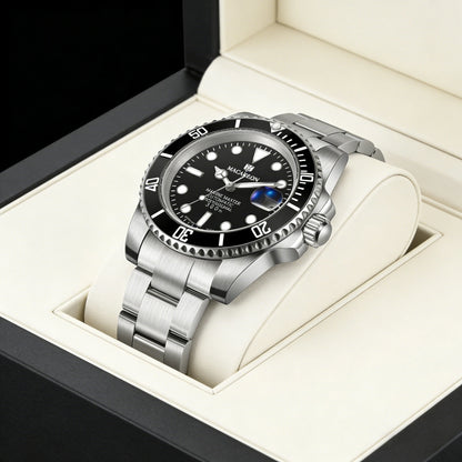 MACARLON Design New 41mm Mechanical Watch for Men Sapphire Glass Luminous Stainless Steel Waterproof China NH35 Automatic Watch TOP