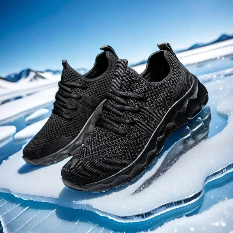 Heren sneakers van mesh, lichtgewicht damesschoenen, casual platte schoenen, hardloopsportschoenen voor heren, zachte ademende tennissneakers voor mannen