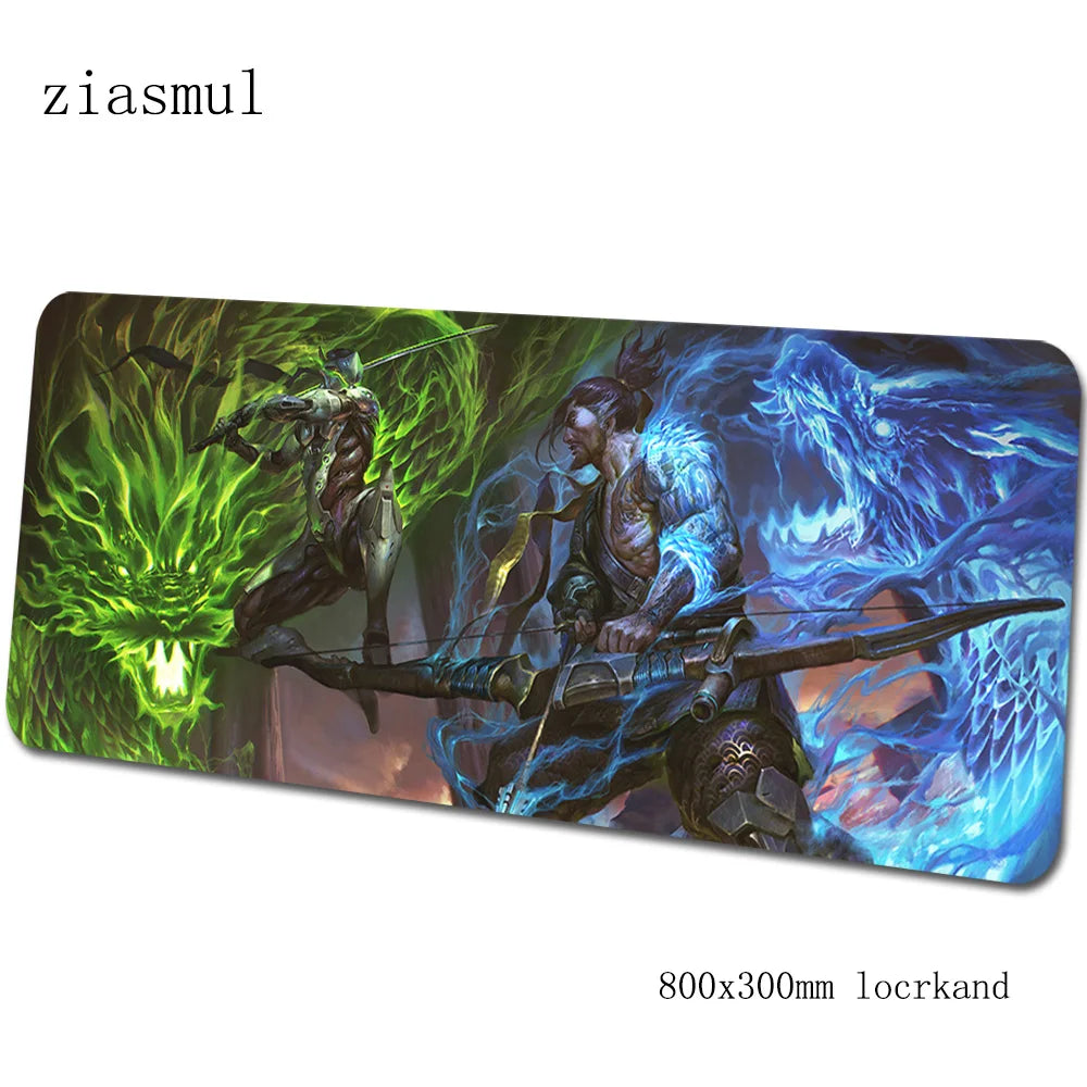 Tapete de rato gamer Overwatch Aestheticism 800x300x3mm, tapete de rato para portátil gaming, mousepad Cartoon, tapete de secretária para PC