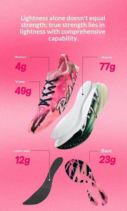 BMAI 42km Marathon Running Shoes Men and Women Luxury Carbon Plate Trainers Cushion Breathable Men's Sports Sneakers