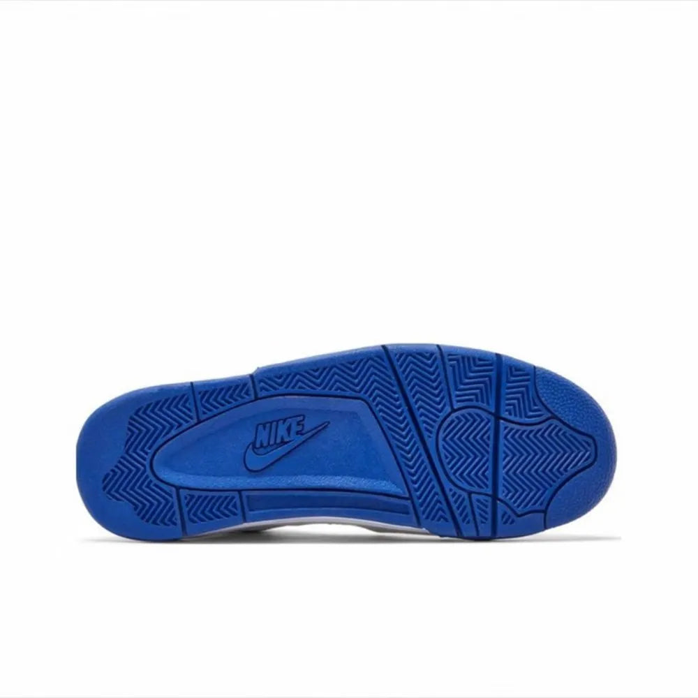 Nike Flight Legacy: Ténis de basquetebol retro de cano médio, confortáveis e versáteis, para homem, branco/azul, BQ4212-103
