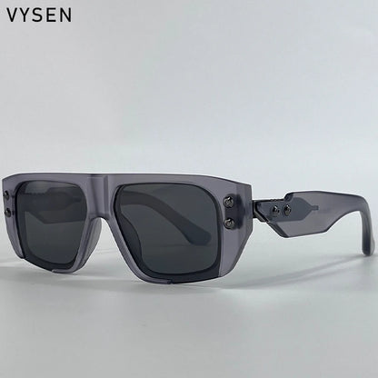 Polarized Steampunk Square Sunglasses Men 2026 Luxury Brand Punk Big Frame Driving Sun Glasses Fashion Eyewear For Male Shades