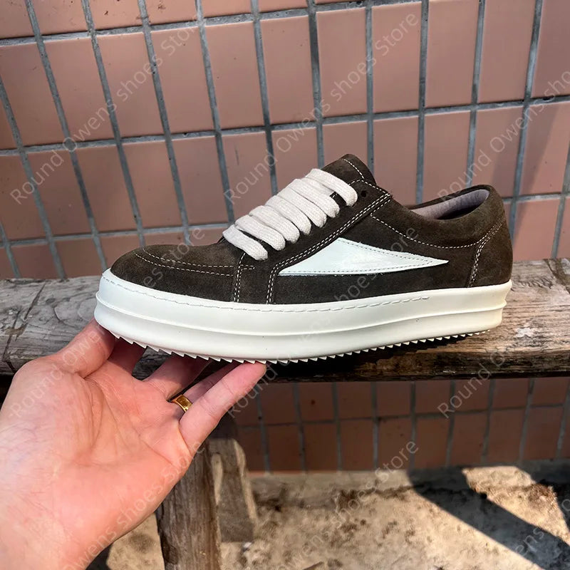 Casual Shoes Men Low Top Quality Denim Lace Up Thick Sole Luxury Designer Hip-hop Dunk Sport Trainers Women Summer Flat Sneakers