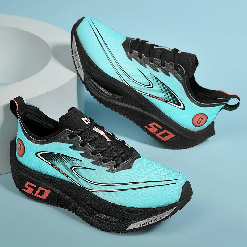 FourSeasons Ανδρικά Αθλητικά Sneakers CarbonPlate για Τρέξιμο, Αναπνεύσιμα Παπούτσια Μαραθωνίου για Αγώνες, Άνετα Παπούτσια Στίβου, Προπόνησης και Περπατήματος