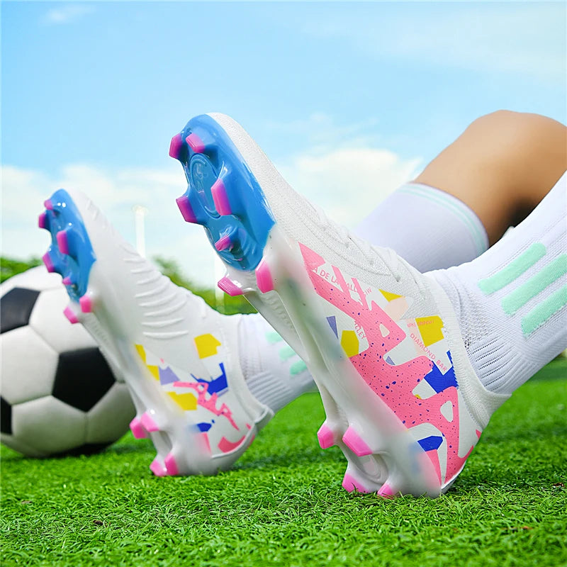 New Men's Soccer Shoes Adult Non-Slip Boys Adult Futsal Sport Football Boots Grass Cleats Indoor Ultralight Turf Comfortable