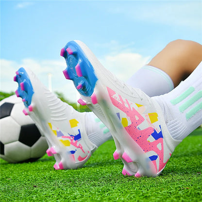 New Men's Soccer Shoes Adult Non-Slip Boys Adult Futsal Sport Football Boots Grass Cleats Indoor Ultralight Turf Comfortable