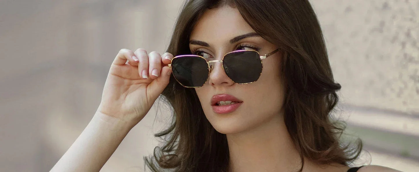 ZENOTTIC Fashion Hexagon Polarized Retro Sunglasses for Men Women-Vintage Metal Frame Design UV Protection Trendy Fashion Shades