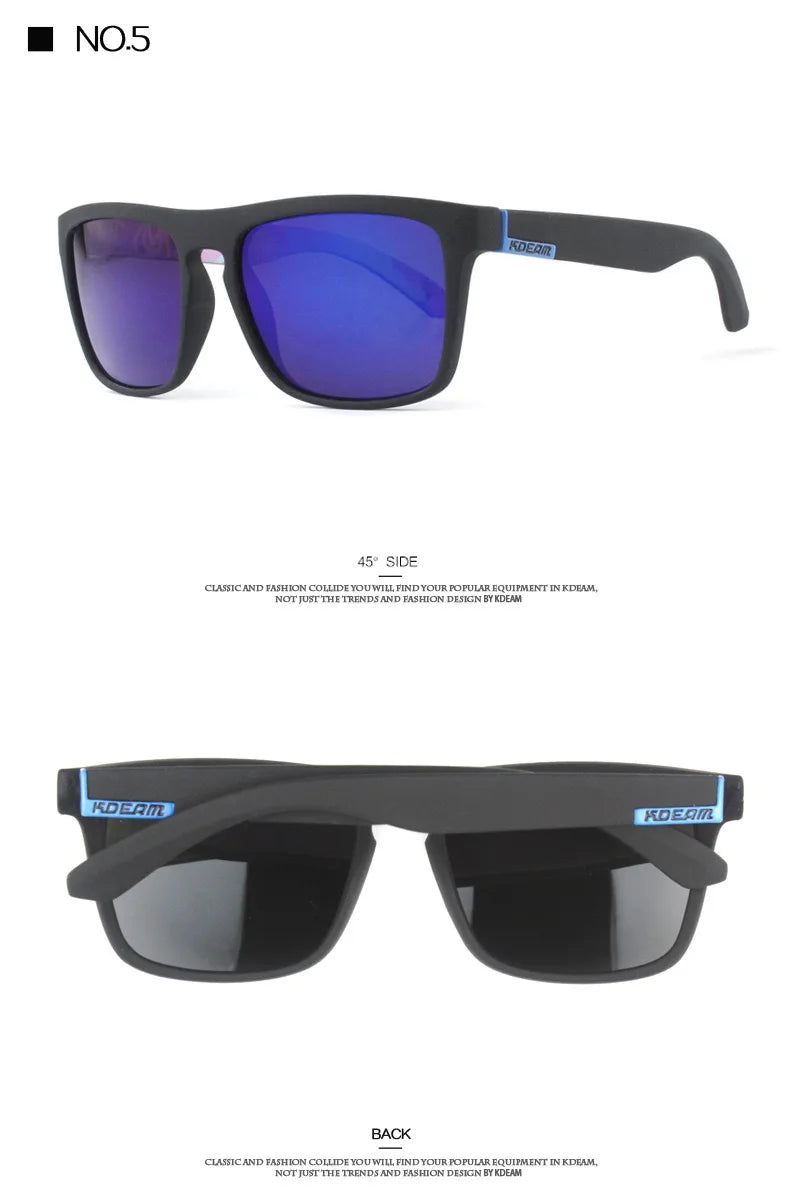 Outdoor Sport Square Myopia Lens Prescription Sunglasses Men Polarized Driving Anti-Glare Myopes Lunettes 0 -0.5 -0.75 To -6.0