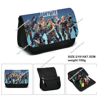 Fortnite Kids Pencil Bag Kawaii Pencil Case Large Capacity Waterproof Handheld Cosplay Pencil Pouch Office Stationary Gift Toy