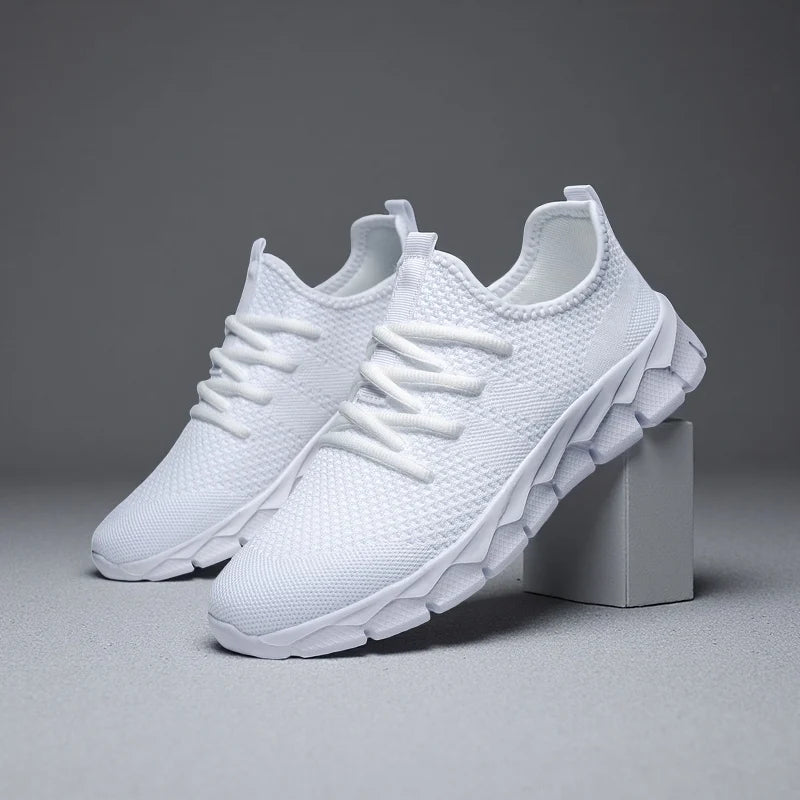 Heren sneakers van mesh, lichtgewicht damesschoenen, casual platte schoenen, hardloopsportschoenen voor heren, zachte ademende tennissneakers voor mannen