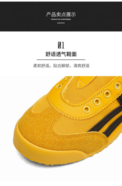 Men's Classic Running Shoes Lace Up Flat Bottom Sports Shoes Soft Sole Walking Gym Breathable Couple Casual Canvas Tennis Shoes