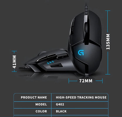 Logitech (G) G402 herní myš drátová myš pro e-sport mechanická myš s programovatelnými makry pro CSGO, PUBG a kompetitivní hraní