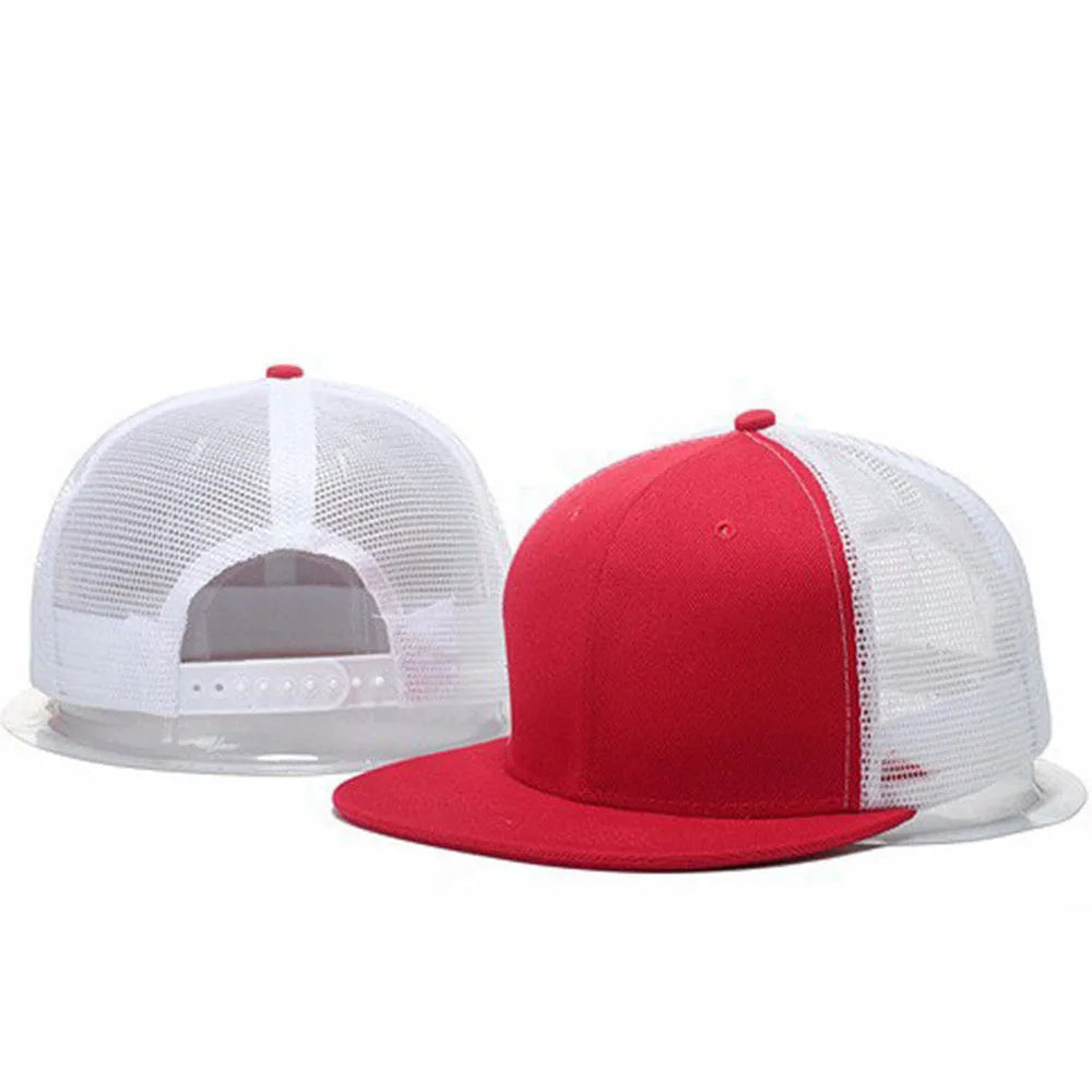 Herre-kasketter, flad hat, hiphop-snapback, fancy nitte-baseballkasket, street dance-kasket, trendy mesh-visir, unge drenge og piger