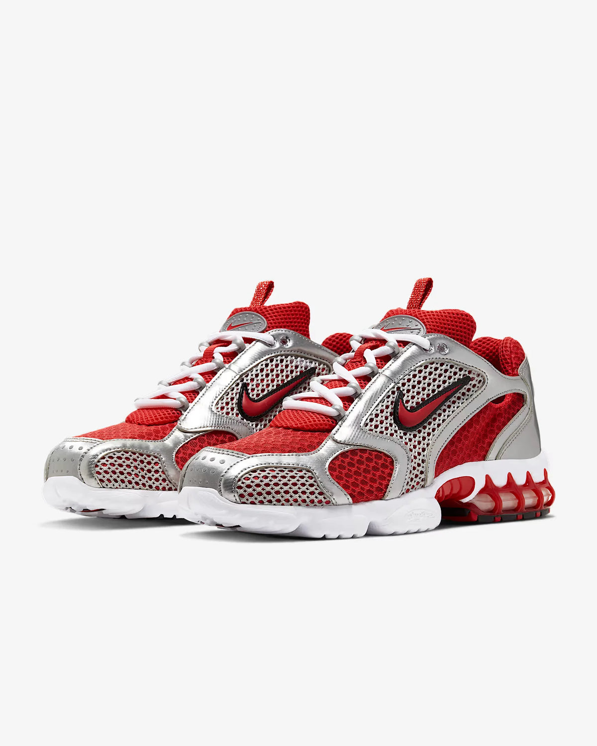 Nike Air Zoom Spiridon Cage 2 Унисекс ниски ежедневни обувки, издръжливи на износване, сиво-червени, за ежедневен стил CJ1288-600