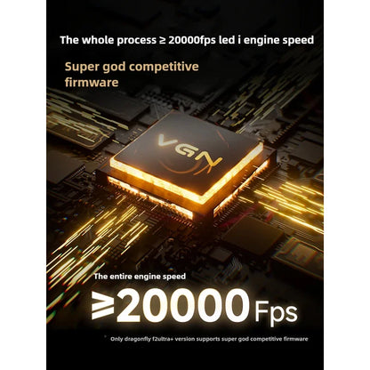 Ratón gaming esports VGN Dragonfly F2 ProMax/Ultra 42000DPI 0.125ms para CSGO, baja latencia, con cable/inalámbrico, doble 8K, 3 modos, PAW3395/3950