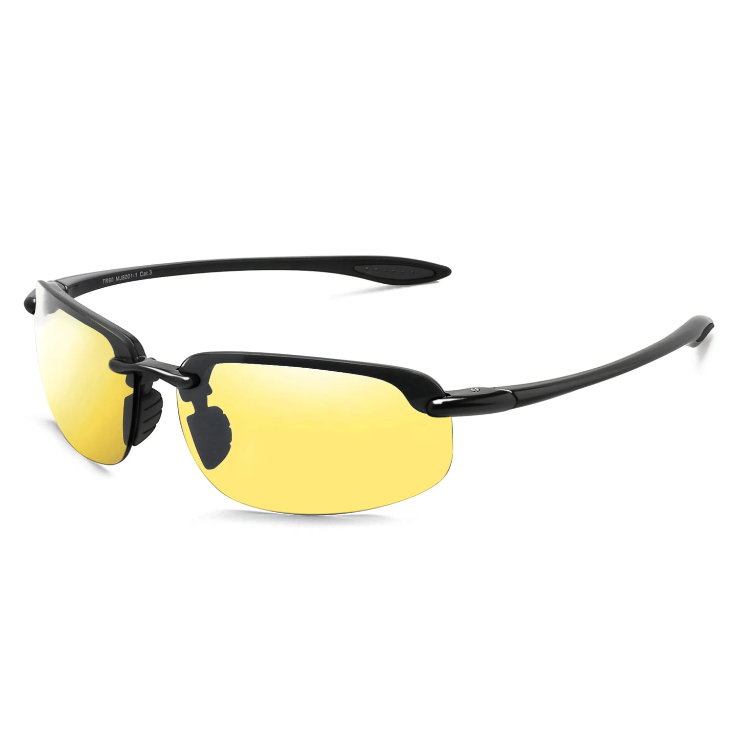 JULI Sports Sunglasses for Men Women TR90 Rimless Frame UV400 Protection for Cycling Running Fishing Baseball Driving 8001