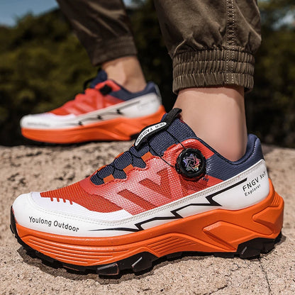 Chaussures de randonnée respirantes pour homme — Boucle rotative, semelle antidérapante