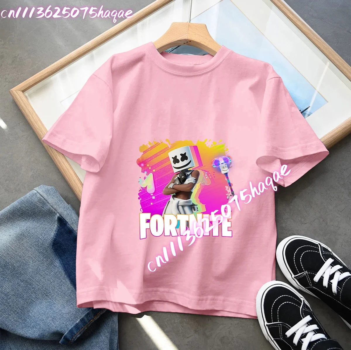 Fortnites Series Summer-børnetøj, hot game T-shirt til drenge og piger, tegneserieprint, kortærmede toppe til børn, sjove fødselsdagsgaver