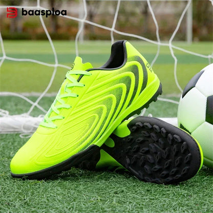 Baasploa Pánske profesionálne futbalové topánky Outdoor protisklzové tréningové športové topánky Pánske ľahké kožené futbalové topánky Chuteira Campo