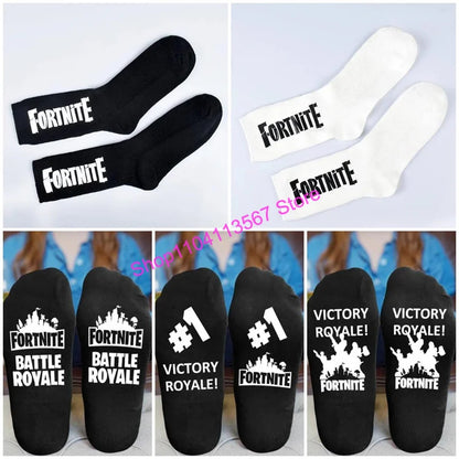 Hot Game Fortnited 1 Pair Socks for Men Women Soft Durable Sock Victory Royale Keep Warm Casual Cotton Socks Hosiery Gift