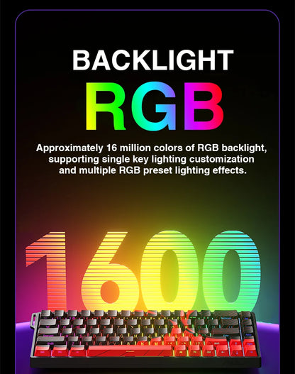 AULA WIN60 HE Magnetic Keyboard 21 Keys Butterfly Keycaps Wired 8K Return RGB Hotswap Customized E-sports Gaming Keyboard
