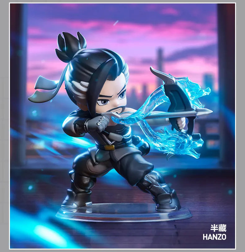POP MART Overwatch Play of The Game Series Caixa Mistério Original Blind Box Surpresa Figuras de Ação Anime Adoráveis Ornamentos Figurinhas