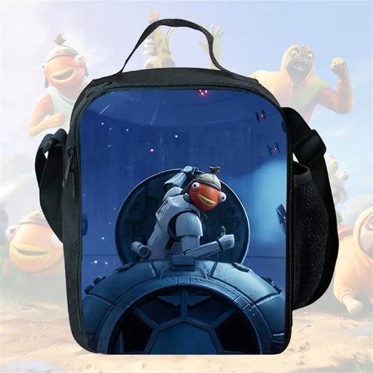 Borse pranzo per bambini, borse picnic scolastiche Fort-nite a cartoni animati per bambine e bambini, borse pranzo termiche per bambini portatili e leggere