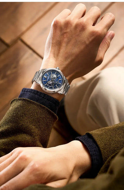 BORIAGE (BOAIJIUA) Automatic Mechanical Watch Creative Starry Sky Watch Water Resistant Mechanical Watches Birthday Gift for Men