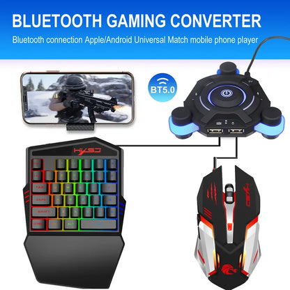 Wired Backlight Keyboard Mouse Set One-handed Professional Gaming Keyboard Mini Portable Game Mouse for Battle Royale Game