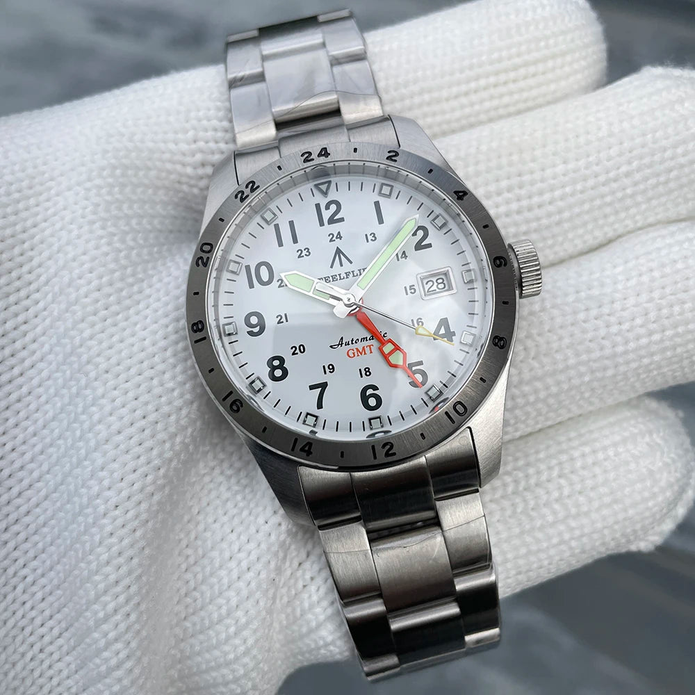 STEELFLIER Ufficiale SF792 GMT Orologio da polso meccanico Movimento NH34 Super BGW9 C3 Luminoso Impermeabile fino a 200 m Orologio da immersione di lusso da uomo