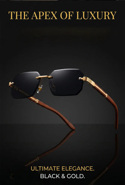 Vintage Punk Rectangle Rimless Sunglasses Men 2026 Luxury Brand Geometric Polygon Sun Glasses Male Trendy Square Shades Eyewear