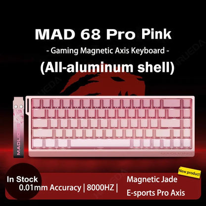 MADLIONS Mad 60he Mad60HE Mad 68HE Teclado mecánico para gaming personalizado con interruptor magnético, cableado, hot swap y tasa de sondeo de 8K