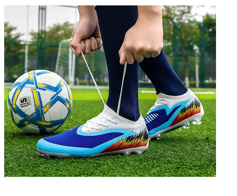 Nouvelles chaussures de football pour hommes, ultralégères, pour l'entraînement en extérieur, livraison directe, chaussures de foot à crampons longs FG antidérapantes