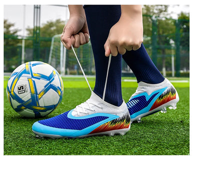 Nouvelles chaussures de football pour hommes, ultralégères, pour l'entraînement en extérieur, livraison directe, chaussures de foot à crampons longs FG antidérapantes