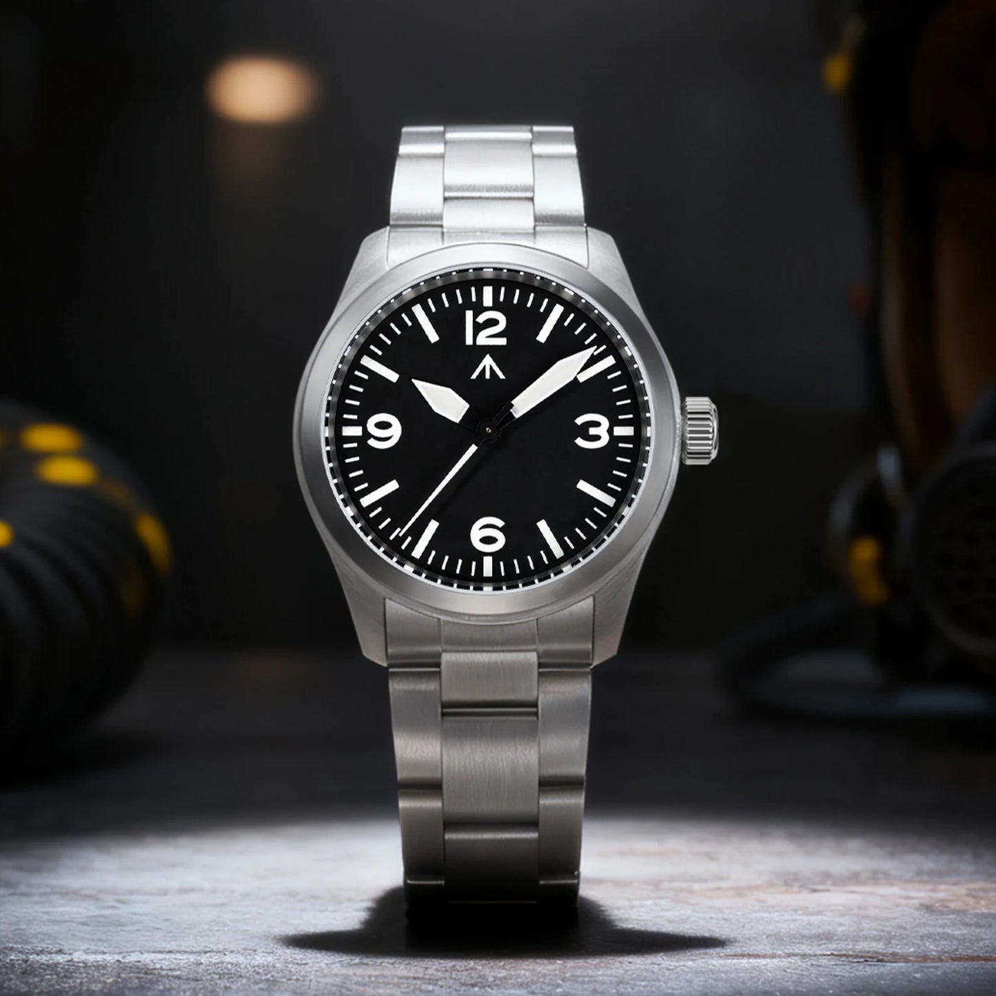 Relógio de Quartzo Vintage Militar Militado ML08 V2 com Movimento VH31, Vidro Duplo de Safira, Luminescência C3 BGW-9, Impermeável, 38mm