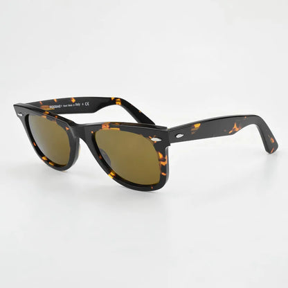 SUN glasses classics Glass lens Acetate sun glasses men Y-2140 Double rivet Design Goggles Elegant Female Square UV sunglass