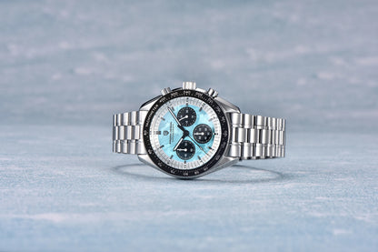 Zegarek męski PAGANI DESIGN „New Moon” – luksusowy zegarek kwarcowy, chronograf, szkło szafirowe z powłoką antyrefleksyjną, ceramiczna ramka, świecące wskazówki