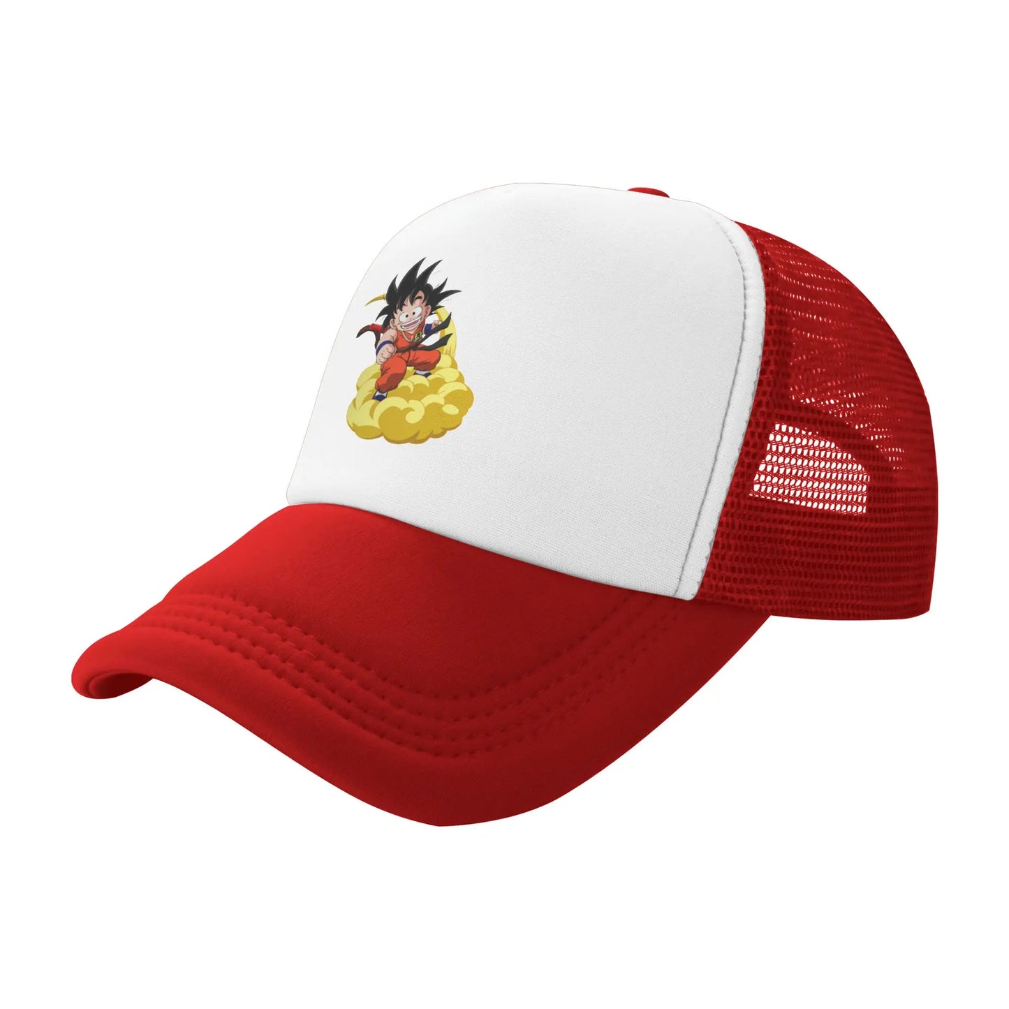 Dragon Ball Son Goku Mesh Baseball Cap Adult Trucker Hat Anime Hats Adjustable Snapback Caps Sports Cap Winter Trucker Hats, Produit gaming premium Fraquane