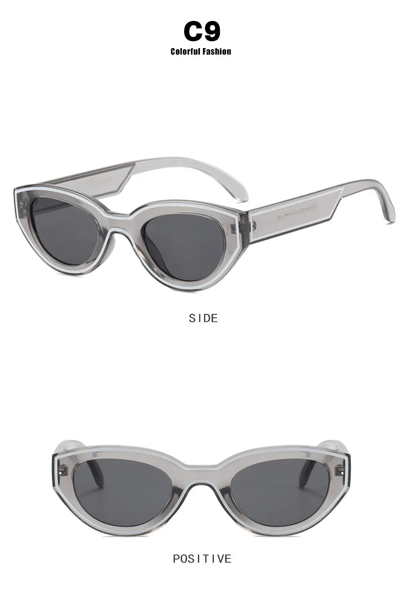 Fashion Unique Irregular Hip Hop Sunglasses Y2k Women Men Retro Glasses Ladies Beach Sunnies Outdoor Sport  with Metal Hinge
